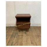 Wooden Mid-Century Side Table with Drawer