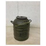 Military-Style Metal Storage Container with Lid