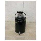 Black Metal Drink Dispenser with Spigot and Handle