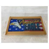 American Eagle Wooden Framed Light-Up Sign