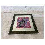 Framed Abstract Panther Print with Matte