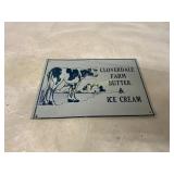 Metal Cloverdale Farm Advertising Sign