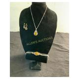 Tiger’s Eye Necklace, Earrings, and Bracelet