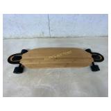 Bamboo Longboard Skateboard with Black Wheels