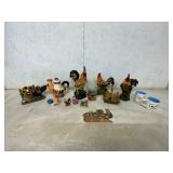 14 Chicken and Rooster Figurines and Items
