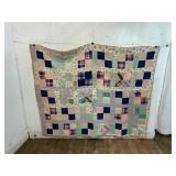 Patchwork Quilt with Multicolor Patterns