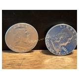 90% Silver Franklin Half Dollars