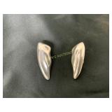 Sterling Silver Abstract Clip-On Earrings