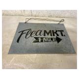 Galvanized Metal Flea Market Sign