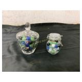 Glass Jars with Assorted Decorative Marbles