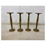 4 Brass Taper Candle Holders