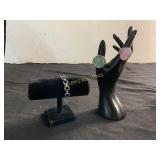 Silver-Tone Rings and Bracelet Set