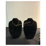 Two Gold-Tone Chain Necklaces