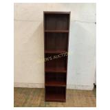 Tall Wooden Five-Shelf Bookcase