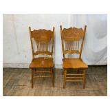 Carved Oak Dining Chairs