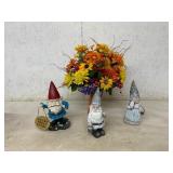 Decorative Gnomes and Floral Arrangement&nbsp;