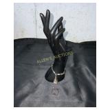 Silver-Tone Bracelet with Heart Pendant Charm