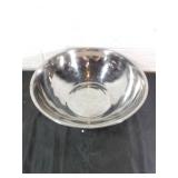 Polished Metal Bowl with Rounded Rim