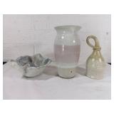 Three Pieces of Handmade Clay Pottery