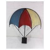 Multicolor Metal Hot Air Balloon Wall Art