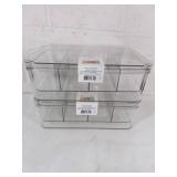 2 Clear Plastic Condiment Caddies