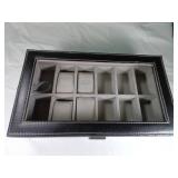 Leatherette Watch Display Case with Dividers