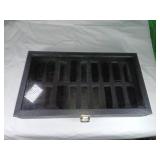Black Leatherette Watch Display Case