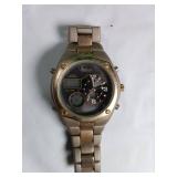 Mens Gold-Toned Analog-Digital Watch