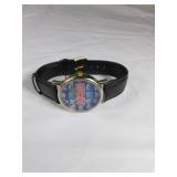 Jeopardy Watch with Black Leather Strap