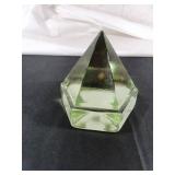 Glass Pyramid Paperweight