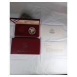 1983 Olympic Silver Dollar with Case and COA