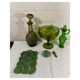 Green Glassware and Accessories