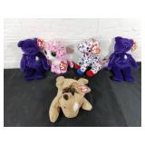 Five Ty Beanie Babies Plush Toys