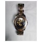 Gold-Toned Mens Wristwatch with Metal Bracelet