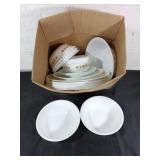 Box Lot of Assorted Ceramic Dishes