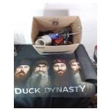 Box Lot: Misc Tools and Duck Dynasty Items