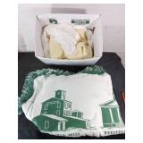 Box Lot of Linens with Assorted Textiles