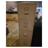 4-Drawer Beige Metal Filing Cabinet