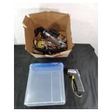 Box Lot of Kitchen Utensils and Thermometer Gun