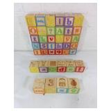 Wooden Letter Blocks with Illustrations