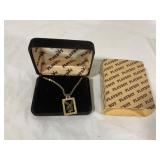 Gold Pendant Necklace with Playboy Bunny Logo