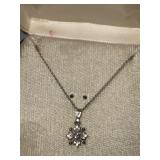 925 Sterling Snowflake Pendant Necklace