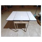 Enamel Table with Two Pull-Out Leafs