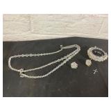 Crystal Jewelry Set with Necklace and Accessories