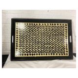 Rectangular Serving Tray with Zigzag Pattern