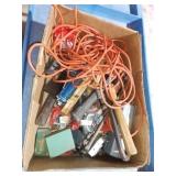 Box Lot of Hand Tools and Cables