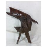 Carved Wood Fish Wall Sculpture