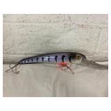 Plastic Fishing Lure With Treble Hooks