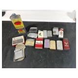 Vintage Lighters and Fluid Can