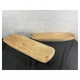 Hand-Carved Wooden Dough Bowls